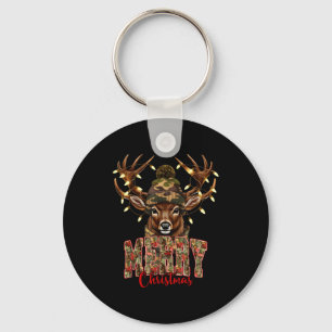 Kerstherten Camouflage Jacht Camo Rendieren &a Sleutelhanger
