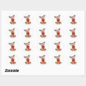 Kerstherten Delight Ronde Sticker (Vel)