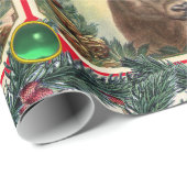 KERSTHERTEN, DENNENKEGELKROON, GROENE PARELTJES Ro Cadeaupapier (Rol Hoek)