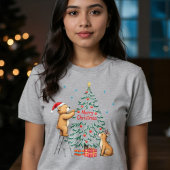 Kerstherten en -beer t-shirt