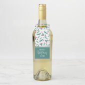 kerstherten en heilige patroonkerst flessenhanger (Op fles)