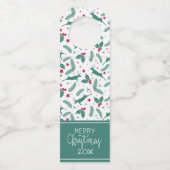 kerstherten en heilige patroonkerst flessenhanger (Voorkant)