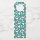 kerstherten en heilige patroonkerst flessenhanger (Achterkant)