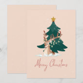 Kerstherten Feestdagenkaart (Voorkant / Achterkant)