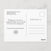 Kerstherten gewei vakantie zakelijke groet briefkaart (Achterkant)