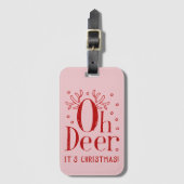 Kerstherten grappige illustratie bagagelabel (Voorkant (verticaal))