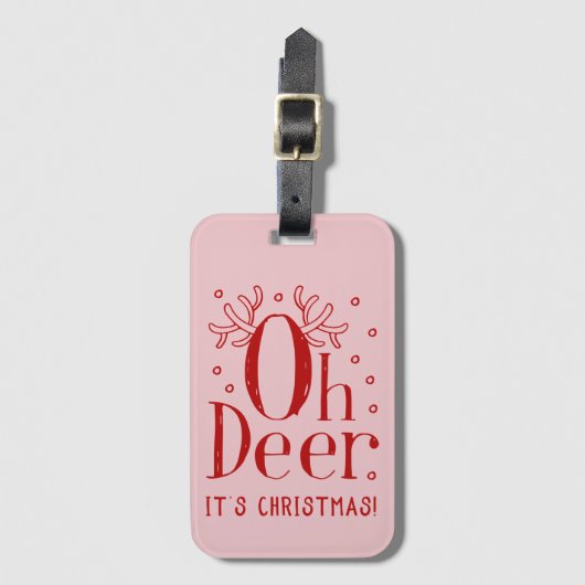 Kerstherten grappige illustratie bagagelabel (Voorkant (verticaal))