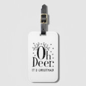 Kerstherten grappige illustratie bagagelabel (Voorkant (verticaal))