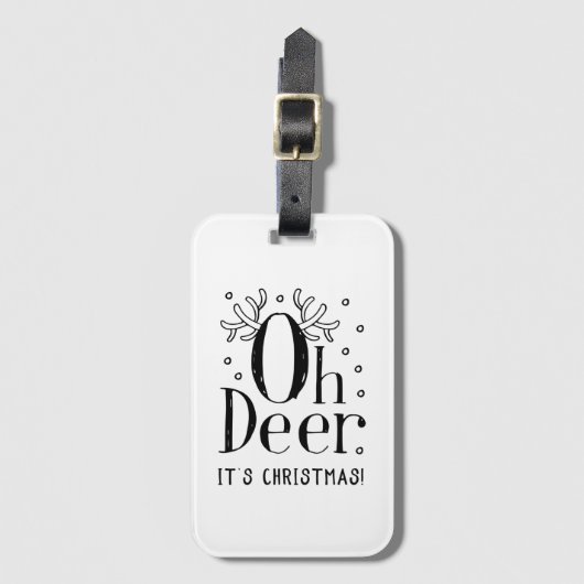Kerstherten grappige illustratie bagagelabel (Voorkant (verticaal))