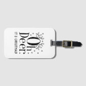 Kerstherten grappige illustratie bagagelabel (Voorkant (horizontaal))