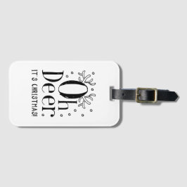 Kerstherten grappige illustratie bagagelabel