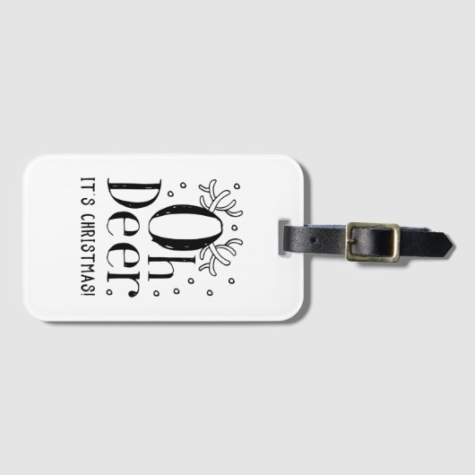 Kerstherten grappige illustratie bagagelabel (Voorkant (horizontaal))