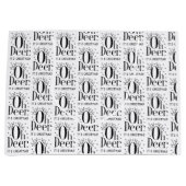 Kerstherten grappige illustratie grote geschenkzak groot cadeauzakje (Voorkant)