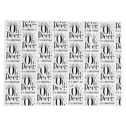 Kerstherten grappige illustratie grote geschenkzak groot cadeauzakje (Achterkant)