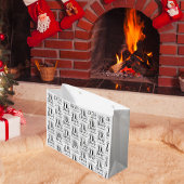 Kerstherten grappige illustratie grote geschenkzak groot cadeauzakje