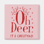 Kerstherten grappige illustratie magneet (Voorkant)