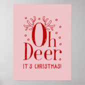 Kerstherten grappige illustratie poster (Voorkant)