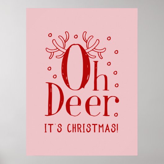 Kerstherten grappige illustratie poster (Voorkant)