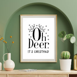 Kerstherten grappige illustratie poster
