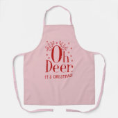 Kerstherten grappige illustratie schort (Voorkant)