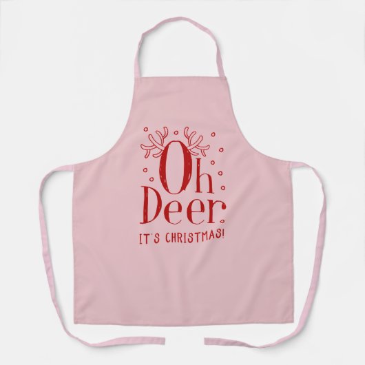 Kerstherten grappige illustratie schort (Voorkant)