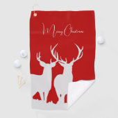 Kerstherten herderen vakantie gewoon klassiek rood golfhanddoek (Insitu)