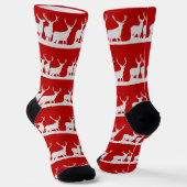 Kerstherten herderen vakantie gewoon klassiek rood sokken (Gebogen)