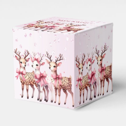 Kerstherten Holiday Gift Box Bedankdoosjes (Voorkant Zijde)