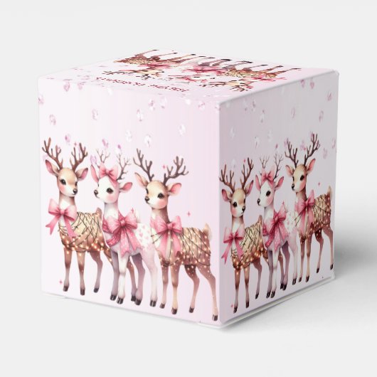 Kerstherten Holiday Gift Box Bedankdoosjes (Achterkant)