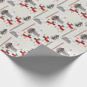 Kerstherten in het bos cadeaupapier (Hoek)