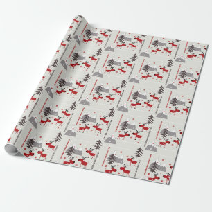 Kerstherten in het bos cadeaupapier