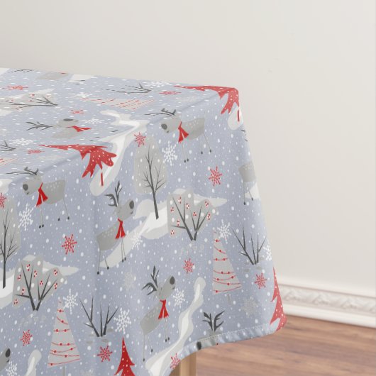 Kerstherten in het bos. Kerst, hert Tafelkleed (Voorbeeld)