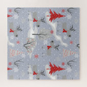 Kerstherten in het bos. legpuzzel (Horizontaal)