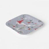 Kerstherten in het bos papieren bordje (Gebogen)