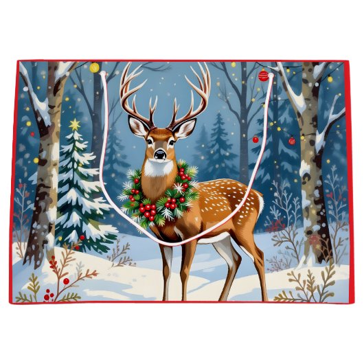 Kerstherten in het Feestelijke Winterwoud Groot Cadeauzakje (Voorkant)