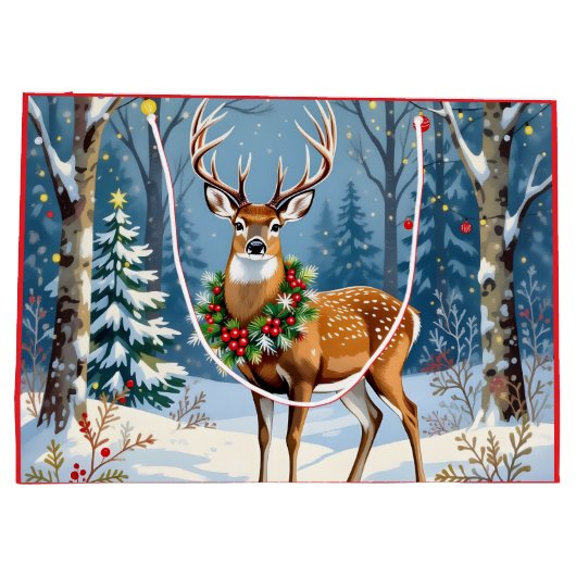 Kerstherten in het Feestelijke Winterwoud Groot Cadeauzakje (Achterkant)