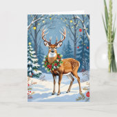 Kerstherten in het Feestelijke Winterwoud Kaart (Voorkant)