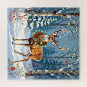 Kerstherten in het Feestelijke Winterwoud Legpuzzel (Horizontaal)