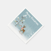 Kerstherten in het Winterly Wood Servet (Hoek)