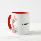 Kerstherten met rode sjaal Mok (Voorkant links)