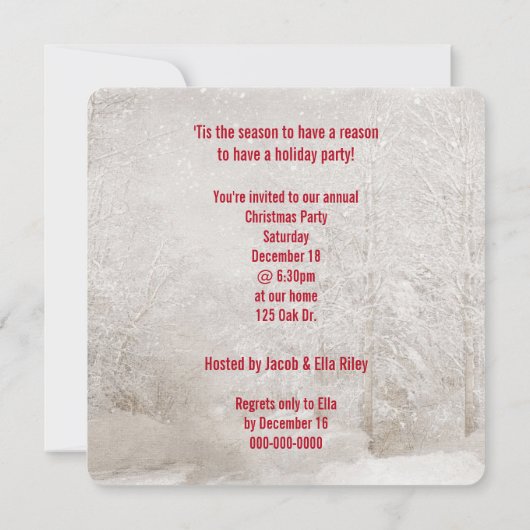 Kerstherten met Santa Hat Party Kaart (Achterkant)