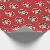  kerstherten met sneeuwwrakken cadeaupapier (Hoek)