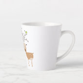 Kerstherten met vogels latte mok (Rechts)
