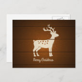 Kerstherten op houten achtergrond feestdagenkaart (Voorkant / Achterkant)
