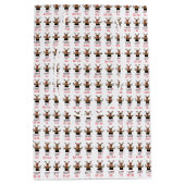 Kerstherten op motorfietsen medium cadeauzakje (Voorkant)