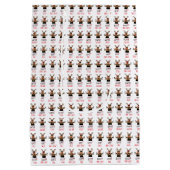 Kerstherten op motorfietsen medium cadeauzakje (Achterkant)