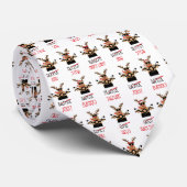 Kerstherten op Motorfietsen Stropdas (Opgerold)