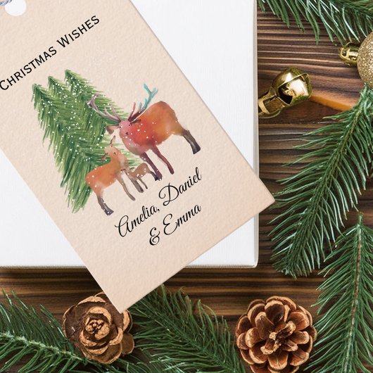 Kerstherten Persoonlijke Gift Tags Cadeaulabel