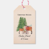 Kerstherten Persoonlijke Gift Tags Cadeaulabel (Voorkant)