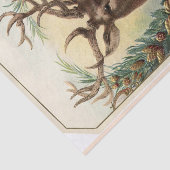 KERSTHERTEN, PINE CONES KROON Seizoen Groeten Tissuepapier (Detail)